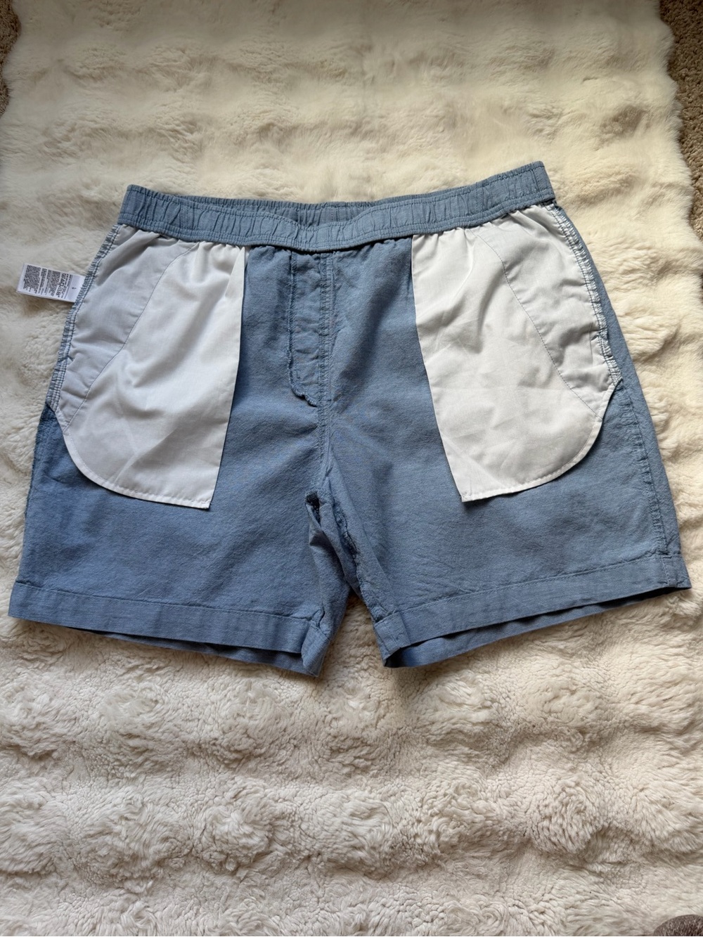 Old Navy Men’s Light Blue Linen-Blend Jogger Shorts - L - Picture 6 of 13